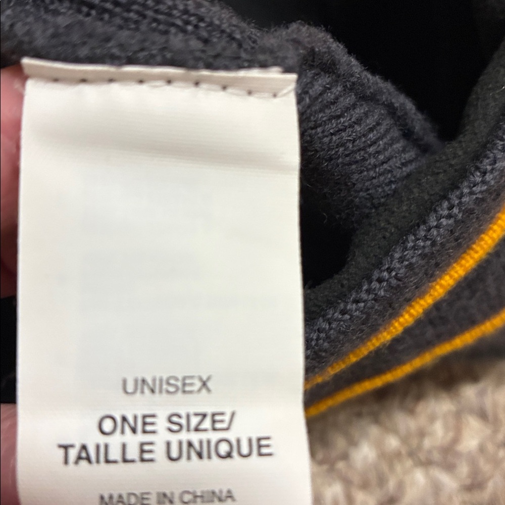 The North Face Dark Gray and Yellow Knit Beanie - Picture 3 of 3